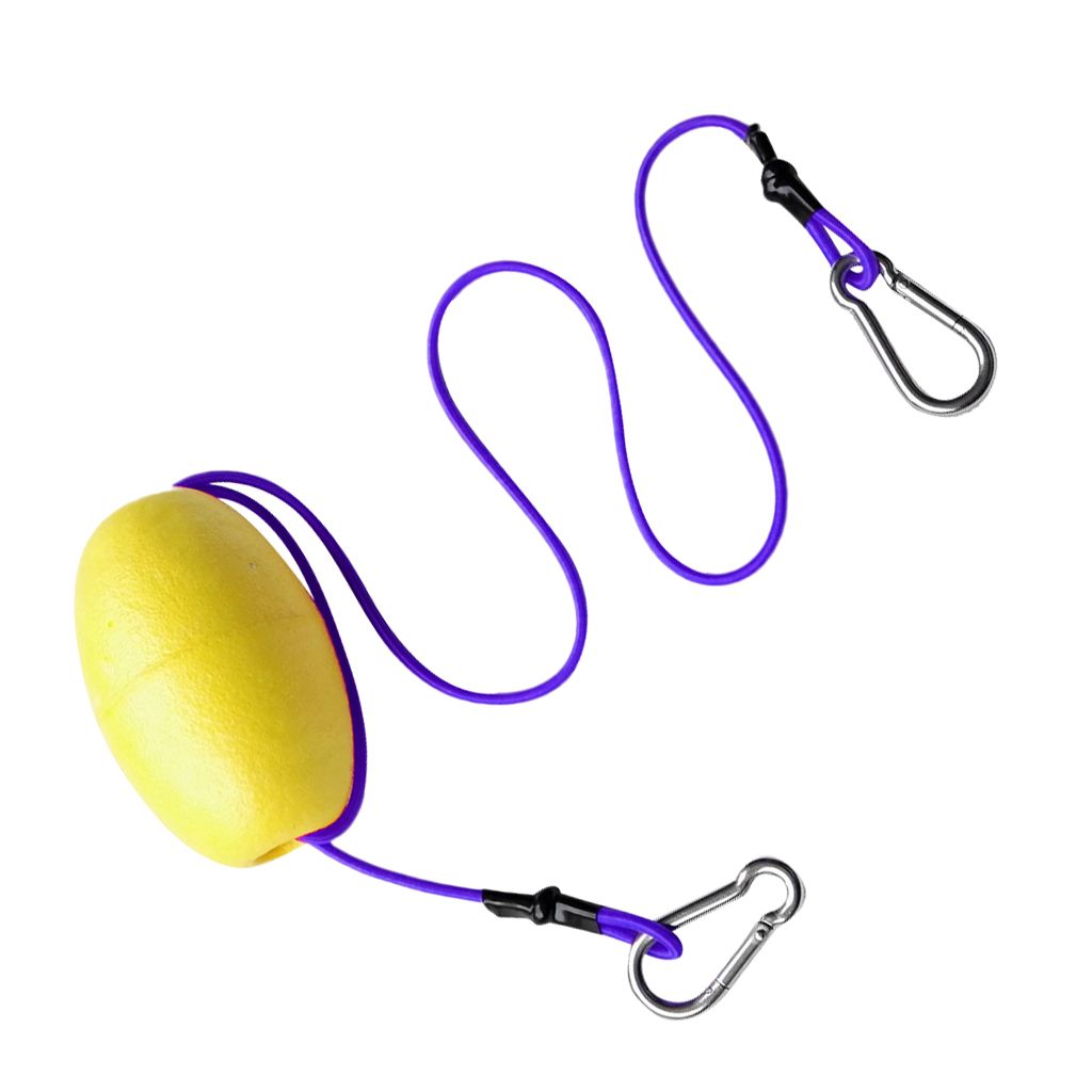 Kayak Tow Throw Line Floating Accessory Leash Yellow  Yellow + Purple