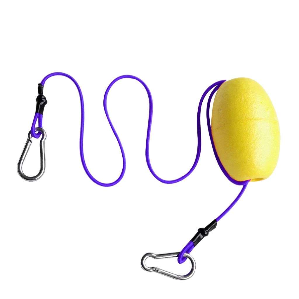 Kayak Tow Throw Line Floating Accessory Leash Yellow  Yellow + Purple