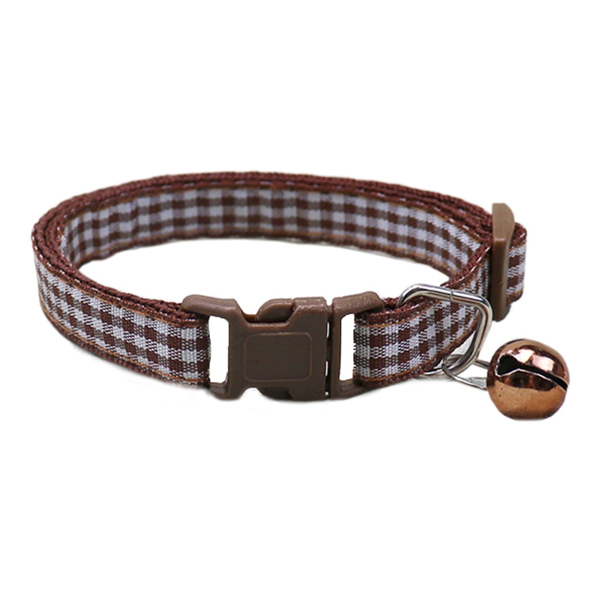 Kitten Collar Fashion Puppy Cats Collar With Buckle Brown