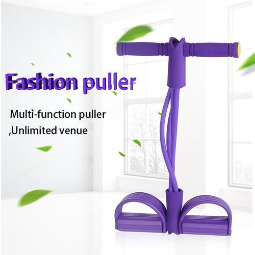 4 Resistance Bands Fitness Elastic Pull Ropes Exerciser Rower Belly Sport
