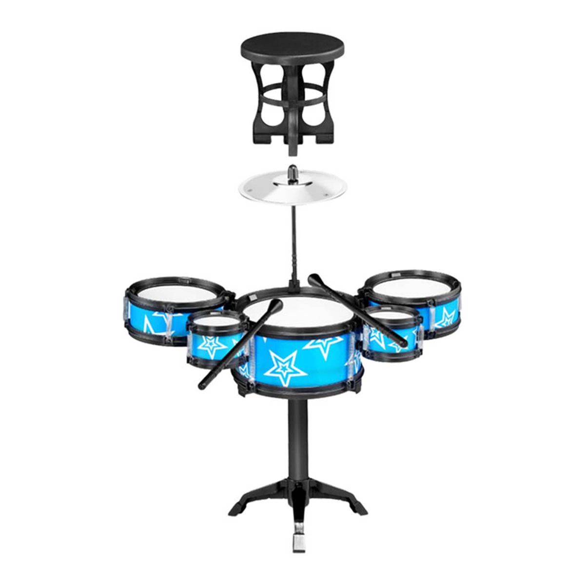 Simulation Drum Sets Preschool Learning Toys Blue With