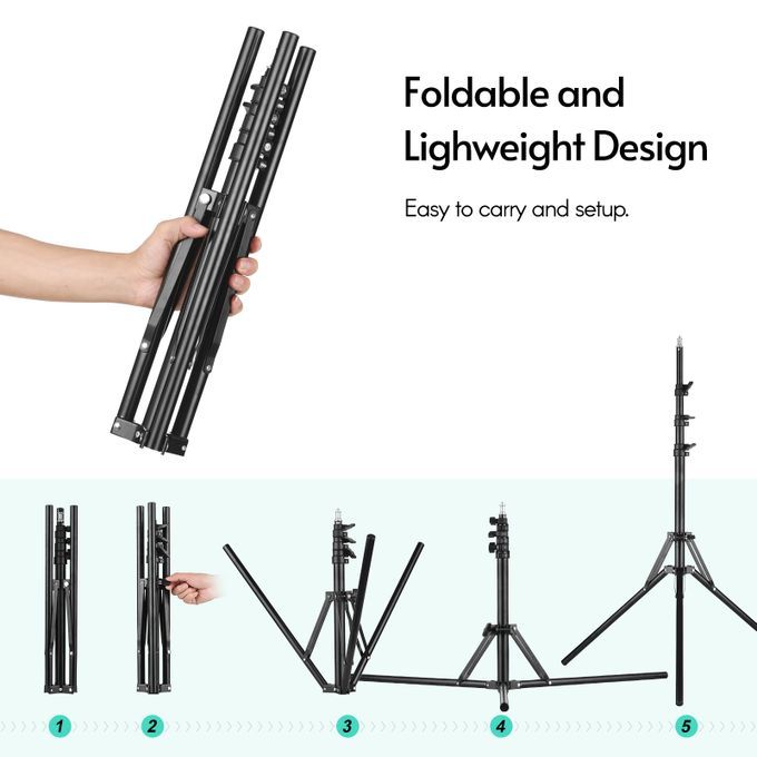 Photography Lighting Stand Stuido Light Tripod Stand Metal