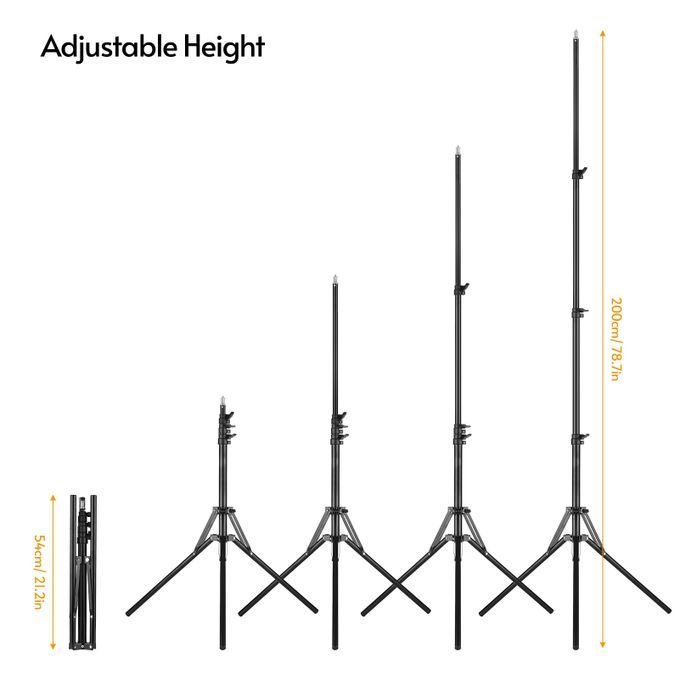 Photography Lighting Stand Stuido Light Tripod Stand Metal