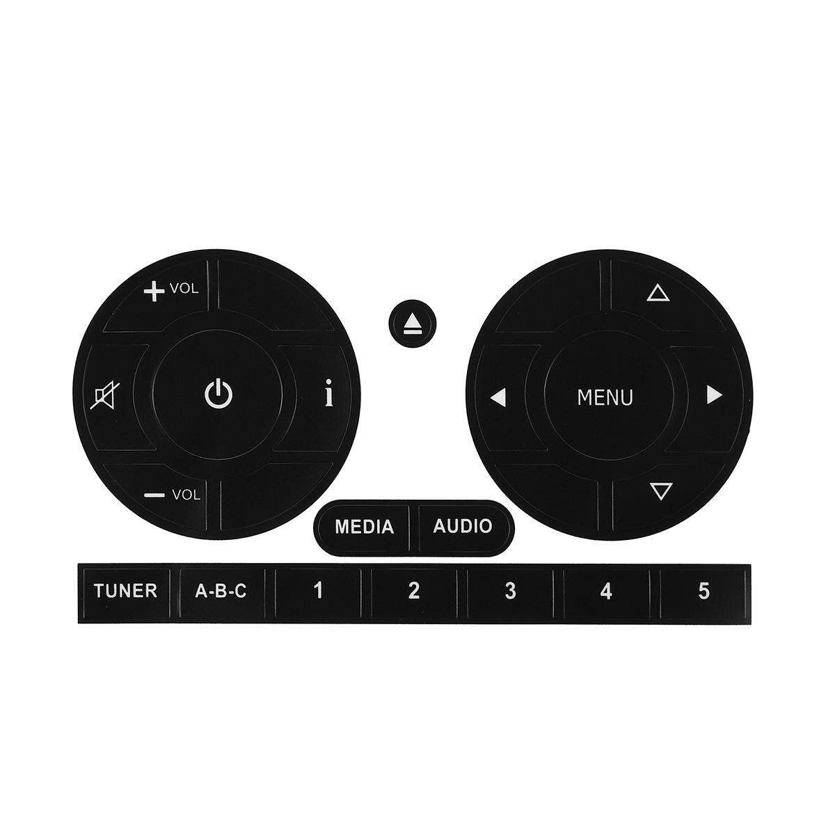 Radio Stereo Media Audio Worn Peeling Button Repair Decal Sticker For Fiat 500