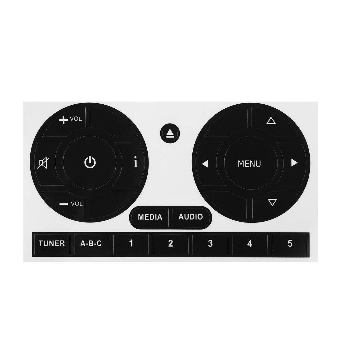 Radio Stereo Media Audio Worn Peeling Button Repair Decal Sticker For Fiat 500
