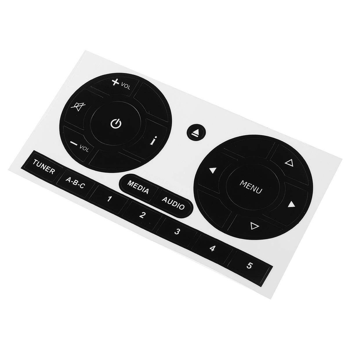 Radio Stereo Media Audio Worn Peeling Button Repair Decal Sticker For Fiat 500