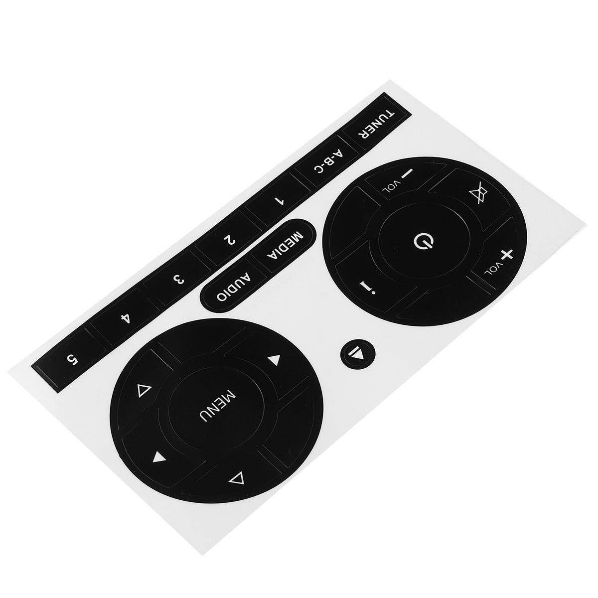Radio Stereo Media Audio Worn Peeling Button Repair Decal Sticker For Fiat 500