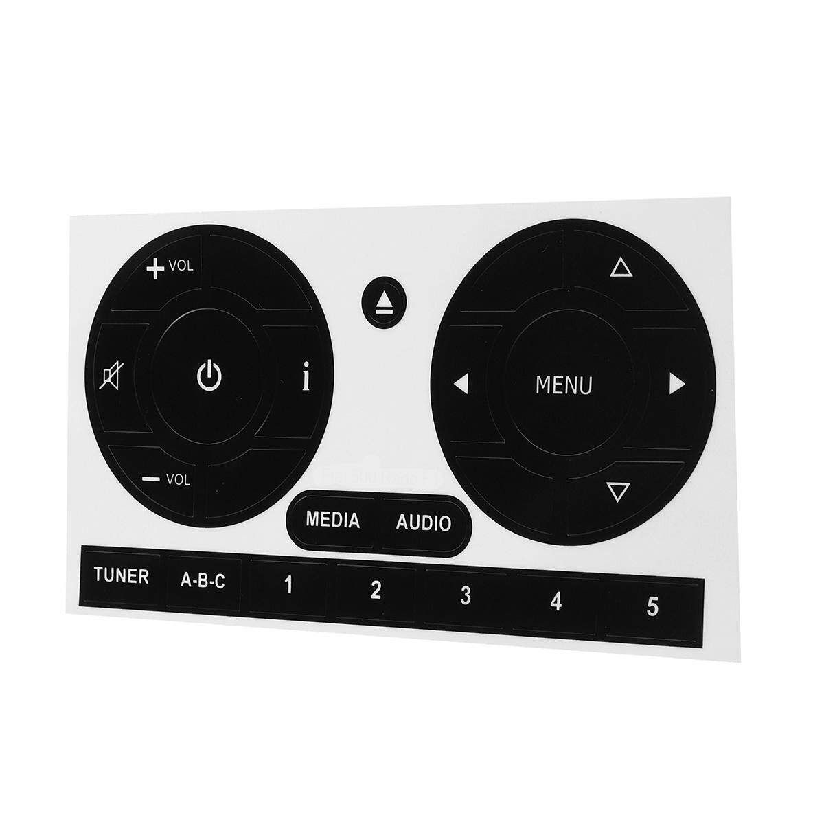 Radio Stereo Media Audio Worn Peeling Button Repair Decal Sticker For Fiat 500