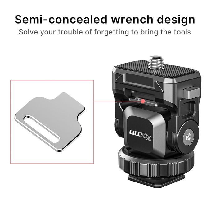 UURig Multi-functional Cold Shoe Mount Bracket 1.2KG