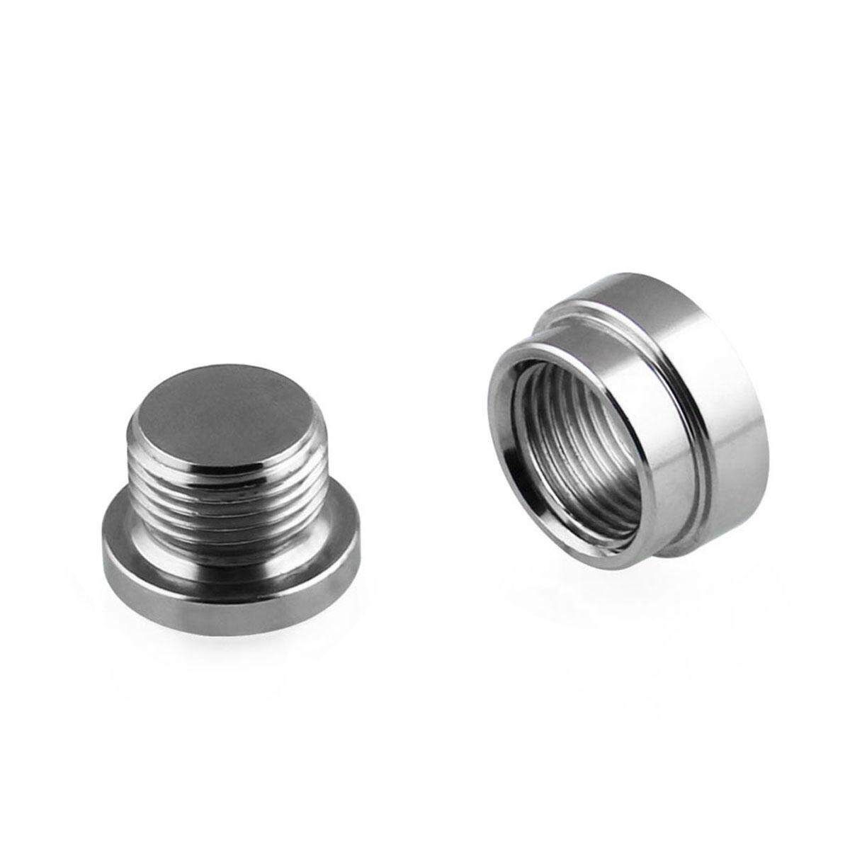 O2 Oxygen Sensor Extension M18*1.5 2 Sets Weld On Stepped Nut & Cap Bung Kits