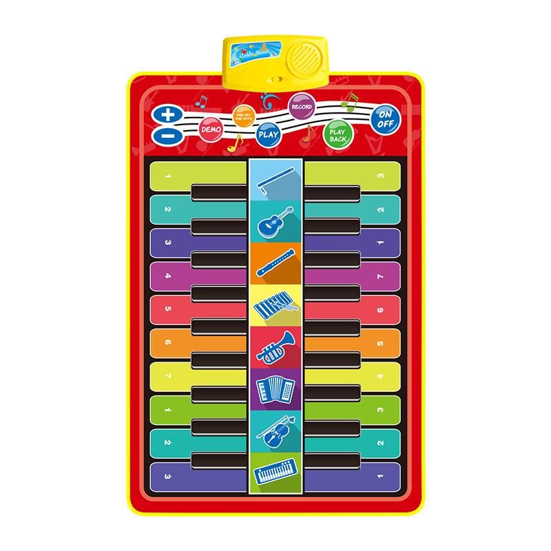 Double Row Multifunction Musical Instrument Piano Mat Infant Fitness Keyboard Play Carpet Educational Toys For Kids