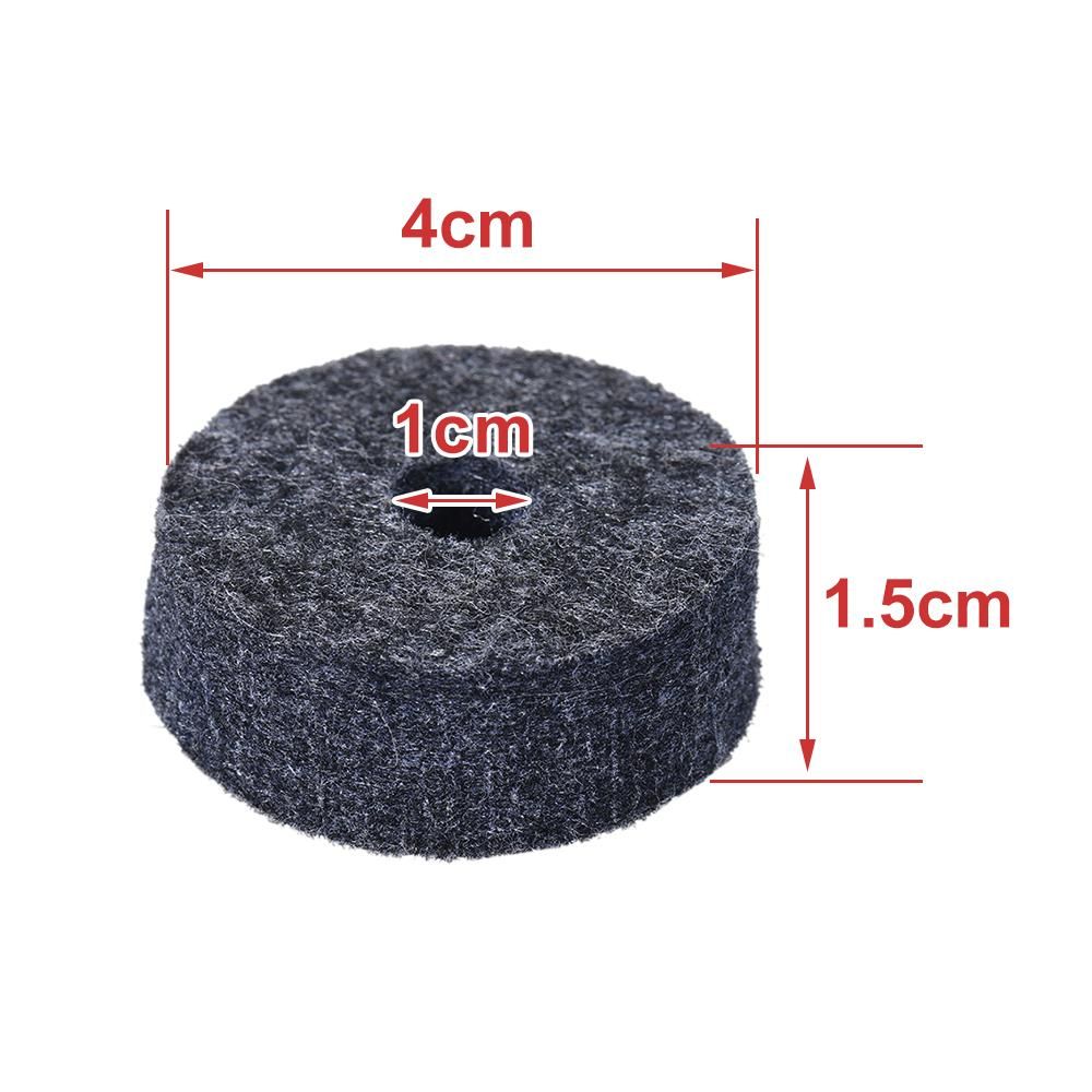 10pcs Cymbal Felts Crash Cymbal Clutch Felt Drum Set Cymbal Stand Felt Washer Medium Size Gray