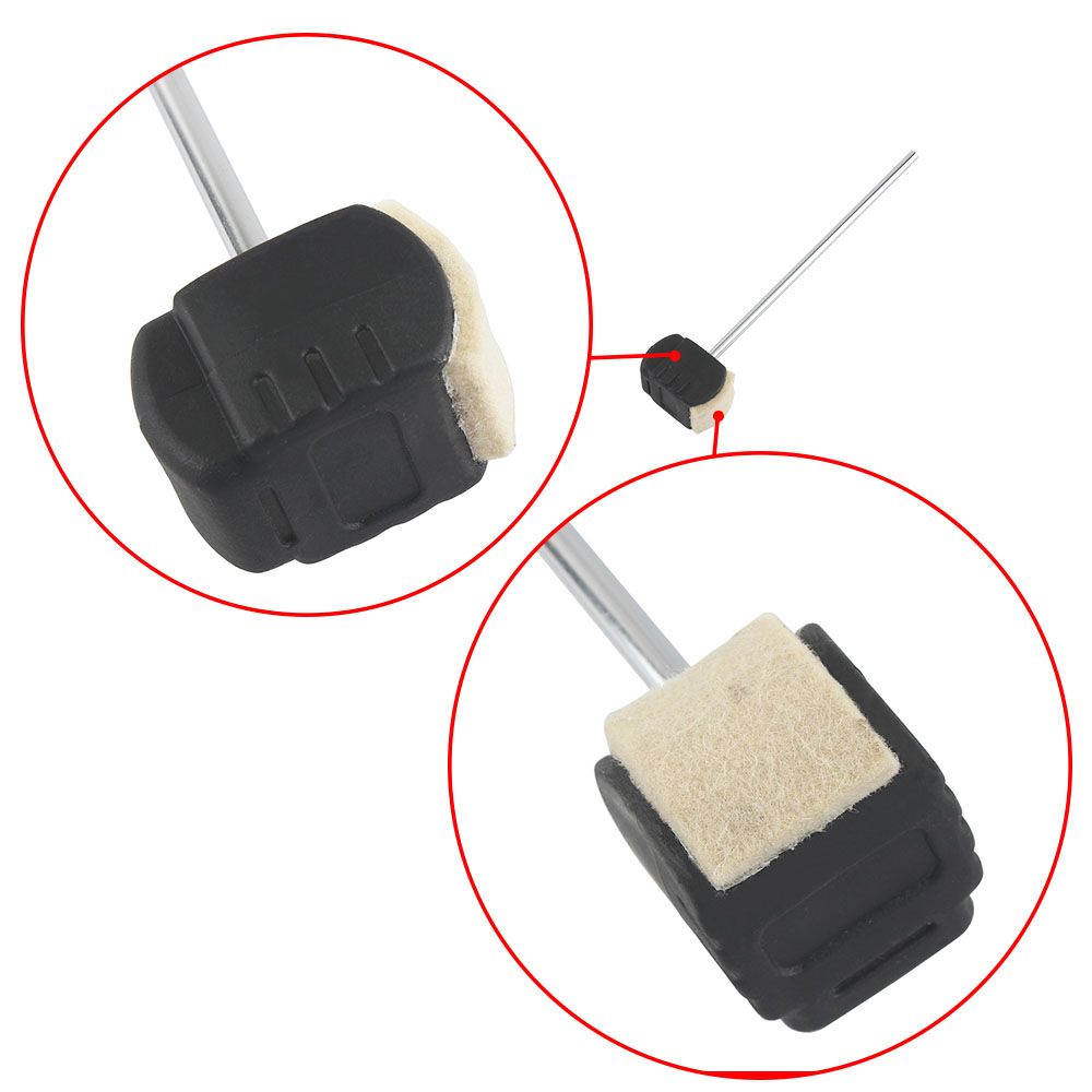 High-quality Bass Drum Pedal Beater Wool Felt Stainless
