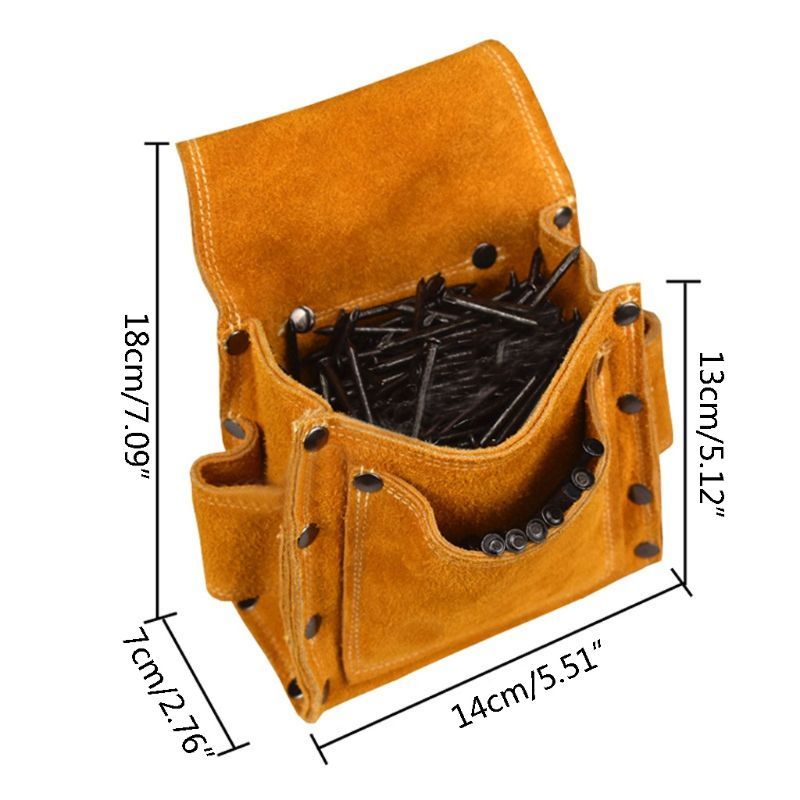 Cowhide Wearable Waist Pack Electric Waist Tool Belt Bag