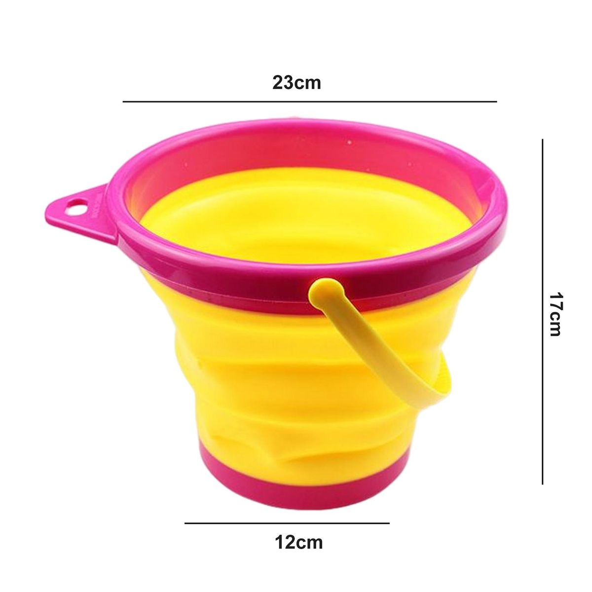 Folding Bucket Summer Beach Folding Bucket Yellow 1
