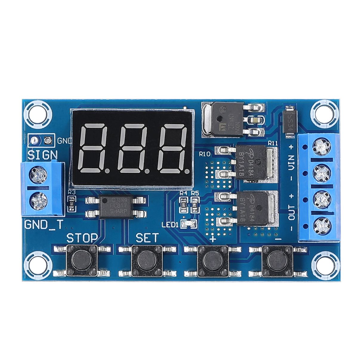 Dual Mos Led Digital Time Delay Relay Trigger Cycle Timer