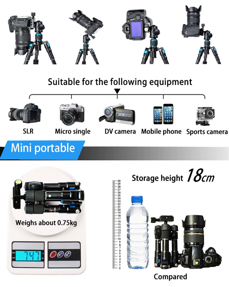Camera Professional Phone Foldable Tripod Vlog Kits
