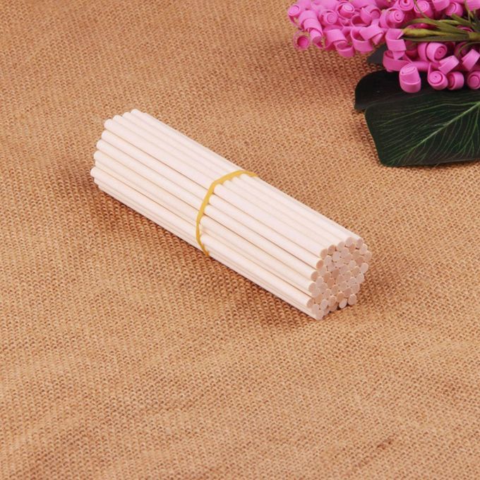 100Pcs Round Wooden Sticks Dowel Rods Counting Stick Building Model