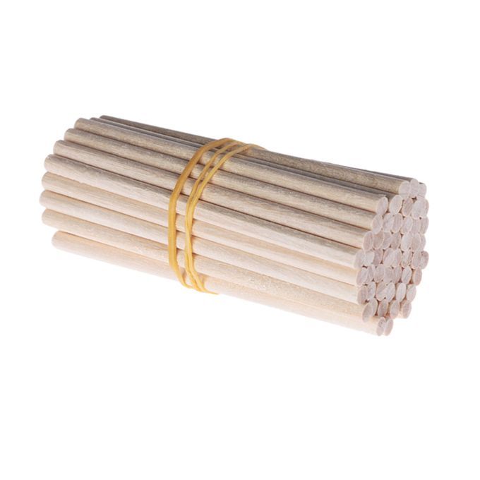 100Pcs Round Wooden Sticks Dowel Rods Counting Stick Building Model