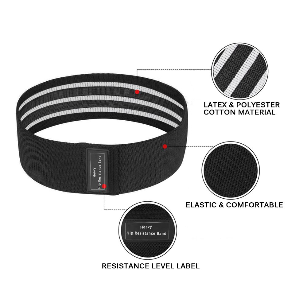 3 PCS Sports Exercise Resistance Loop Bands Set Elastic