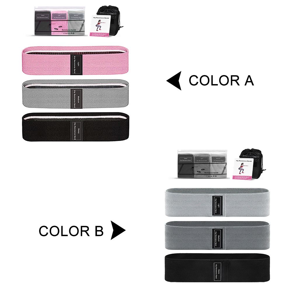 3 PCS Sports Exercise Resistance Loop Bands Set Elastic