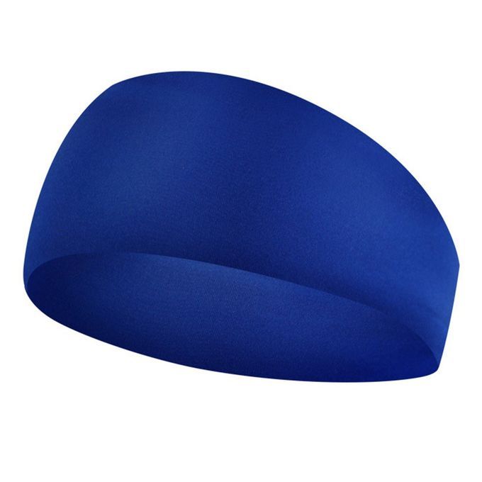 Elasti  Sweatband Sports Gym Headband Anti-Slip Men Breathable Basketball-dark Blue