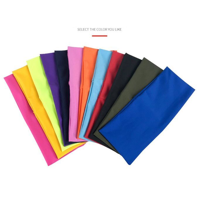 Elasti  Sweatband Sports Gym Headband Anti-Slip Men Breathable Basketball-dark Blue