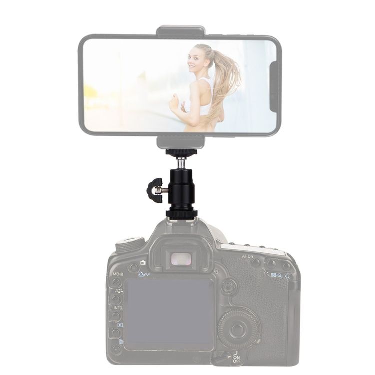 Cold Shoe Tripod Head 1/4 Inch Tripod Screw Head With Lock