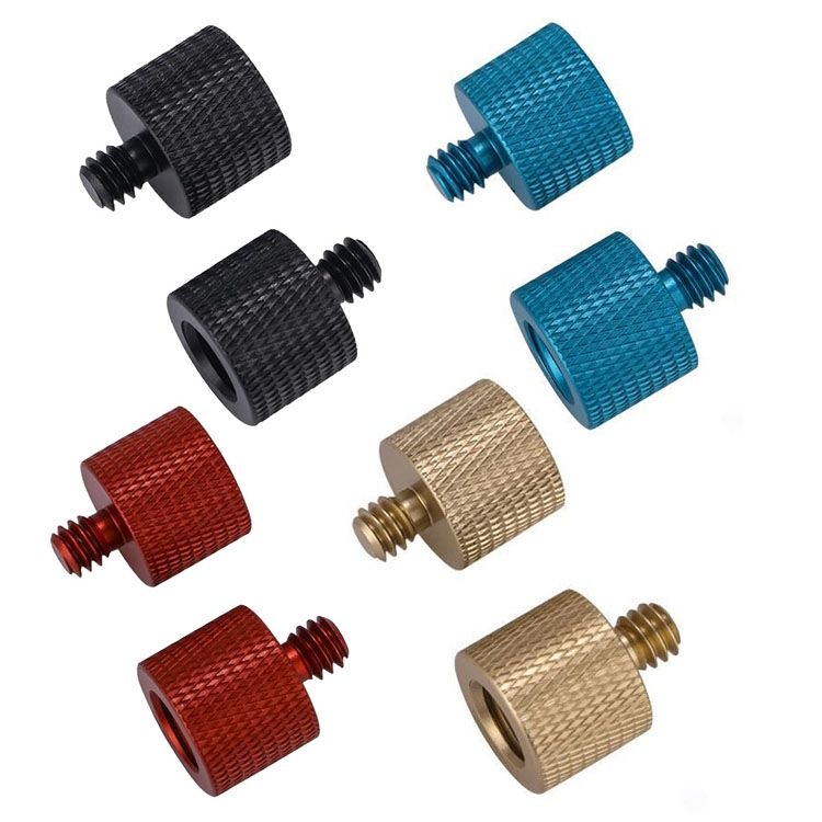 10 PCS Screw Adapter 3/8 Female To 1/4 Male  Screw(Black)