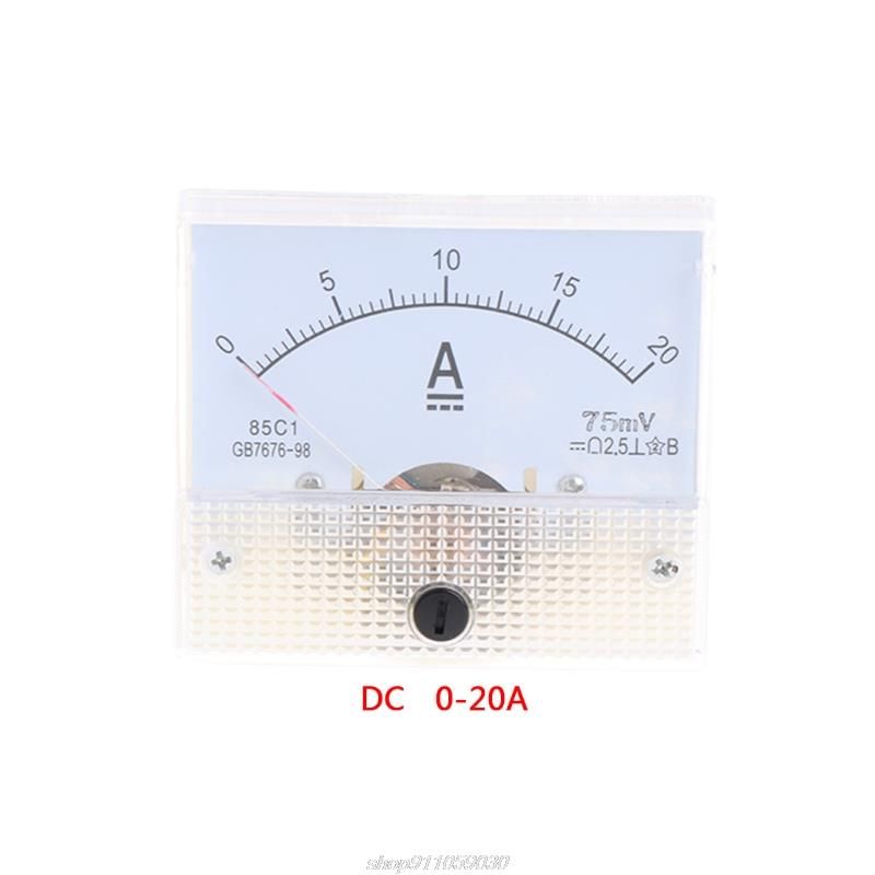 Dc 0-20a Amperometer Dial Current Meter Tester Pan