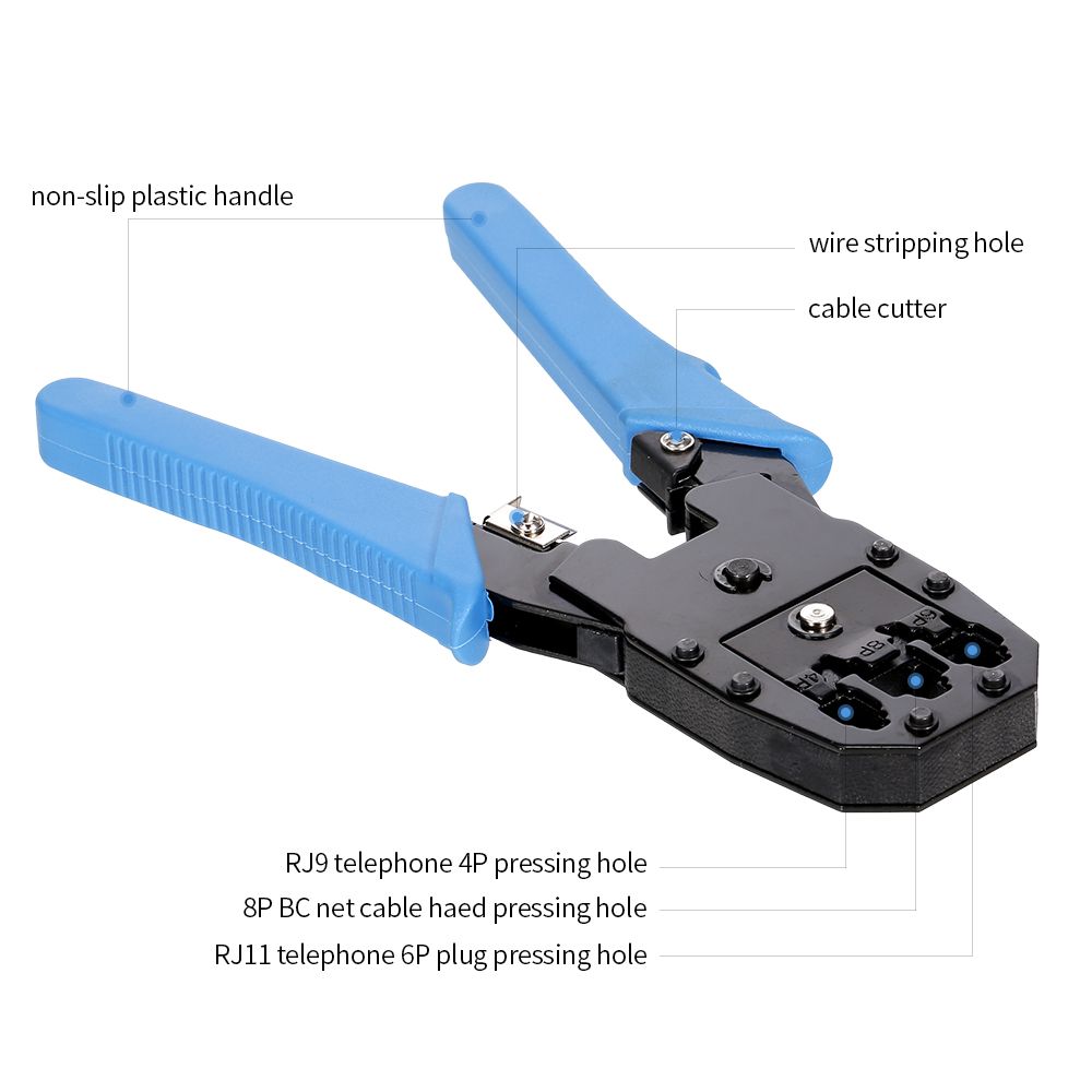 12 Pcs LAN Tester Crimping Plier Set Cable Tester LAN