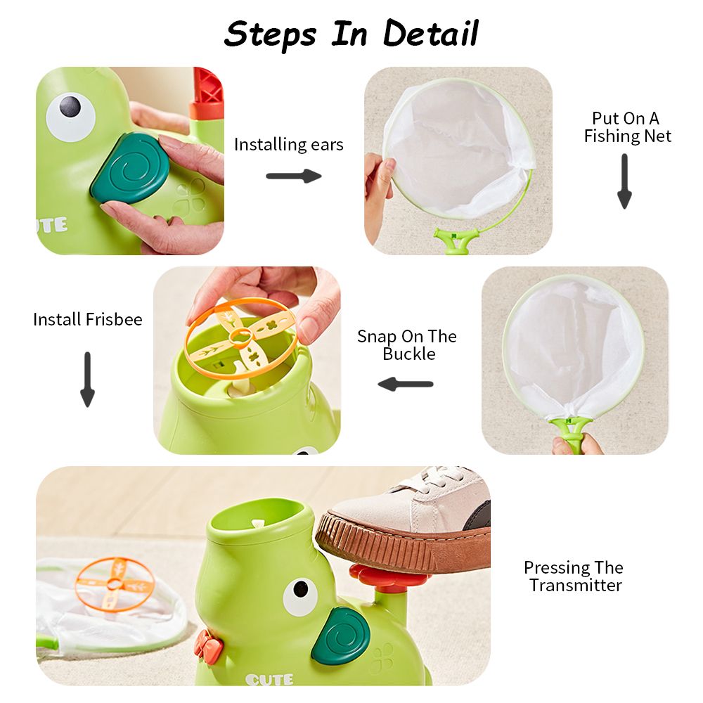 Flying Disc Launcher Toy For Kids Flying Saucer Toy Ouside