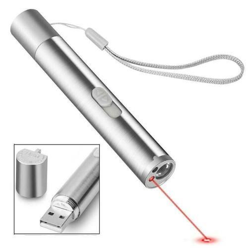 3 in 1 Rechargeable Cat Laser Pointer Toy USB Power Cat Training Torch UV lights