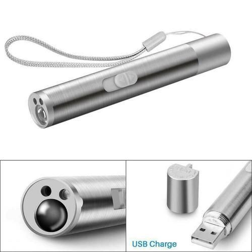3 in 1 Rechargeable Cat Laser Pointer Toy USB Power Cat Training Torch UV lights