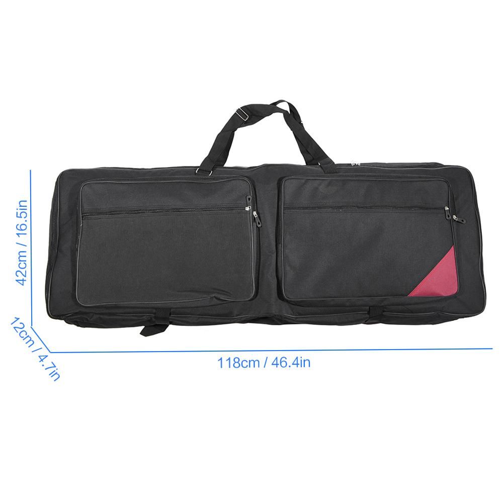 73-Key 76-Key Keyboard Electric Piano Organ Gig Bag Soft Case 46.4"  * 16.5"  Durable 600D Cloth PE Foam Padded Dual Zipper