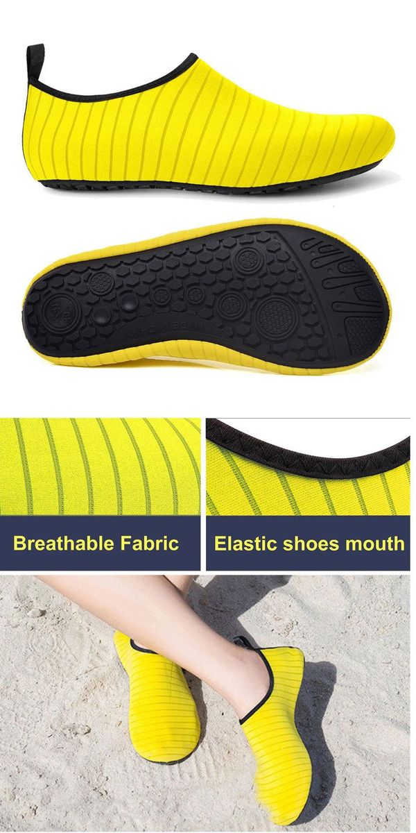 Unisex Beach Shoes Swimming Yoga Shoes Slip On Loafers Black