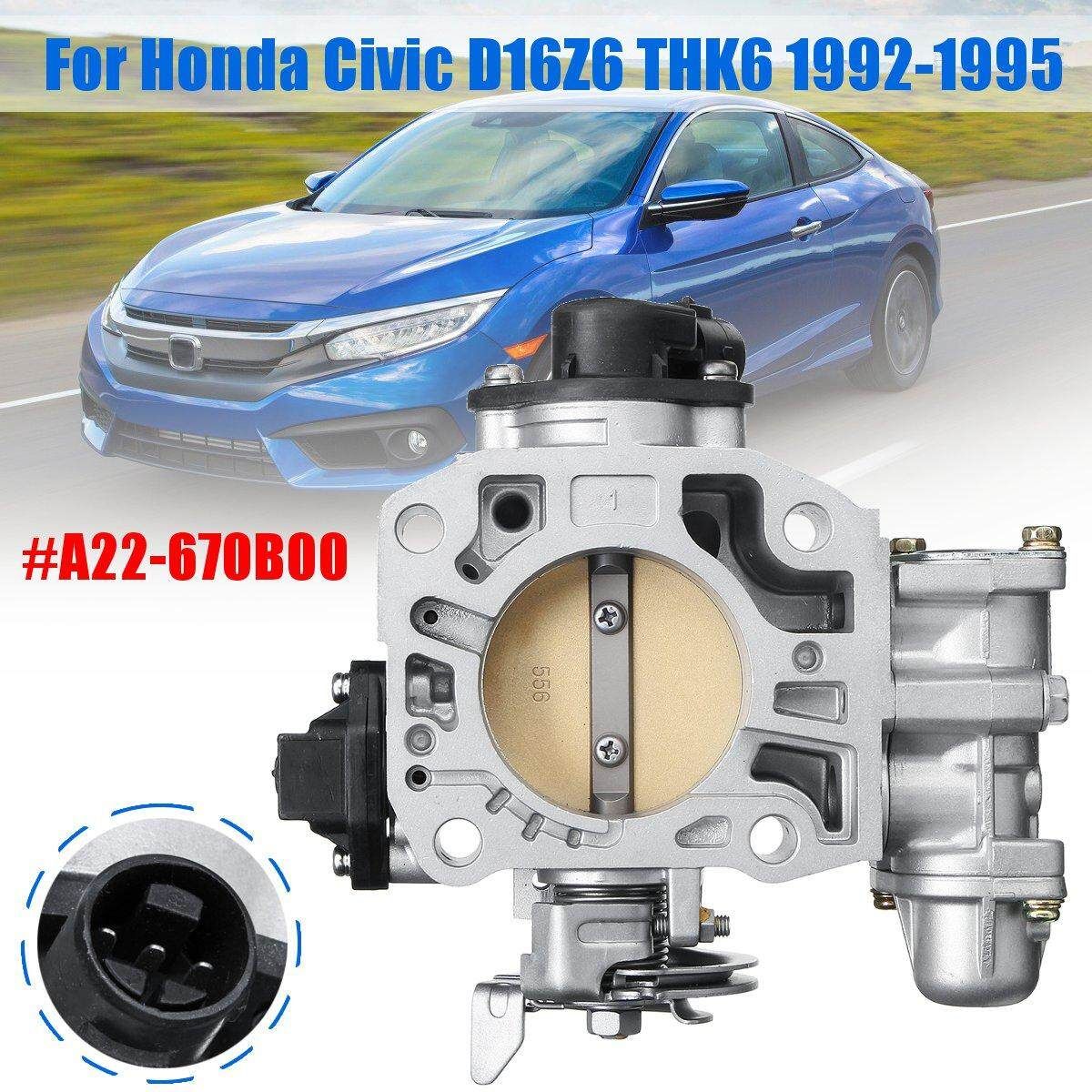 Throttle Body Assembly For Honda Civic D16Z6 THK6 1992-1995 #A22-670B00