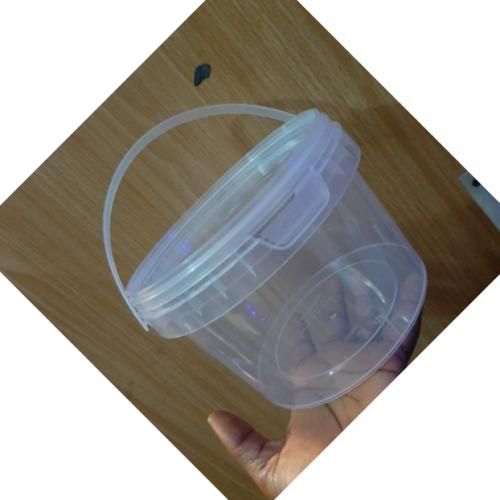 Transparent Plastic Bucket With Tamper Proof Lid (2 Litres)