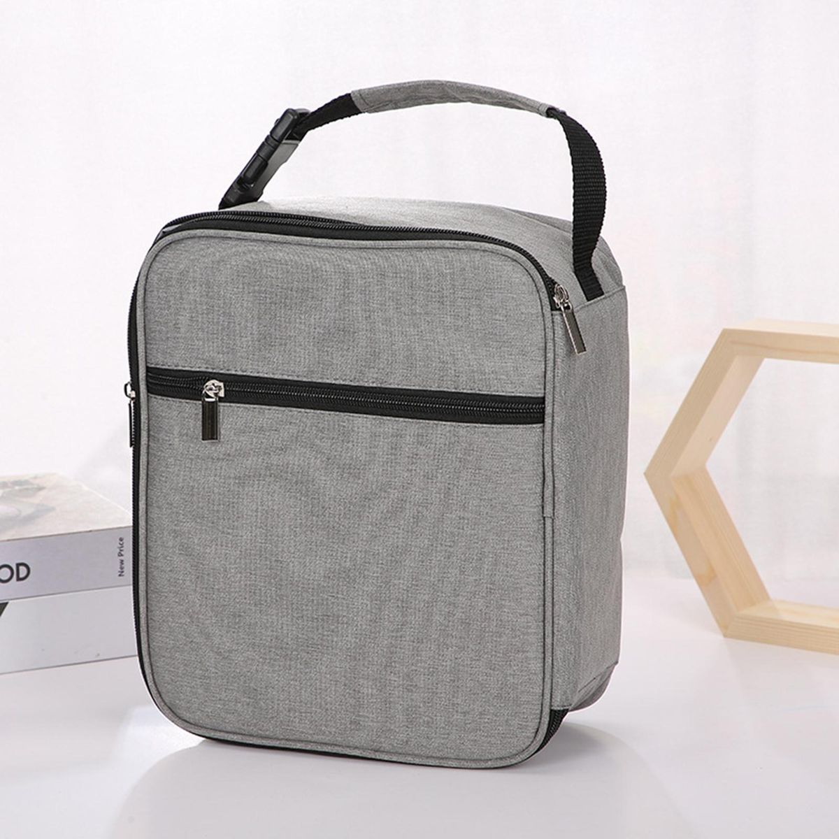 Insulation Bags Practical Multicolor Insulated Bag Grey & White