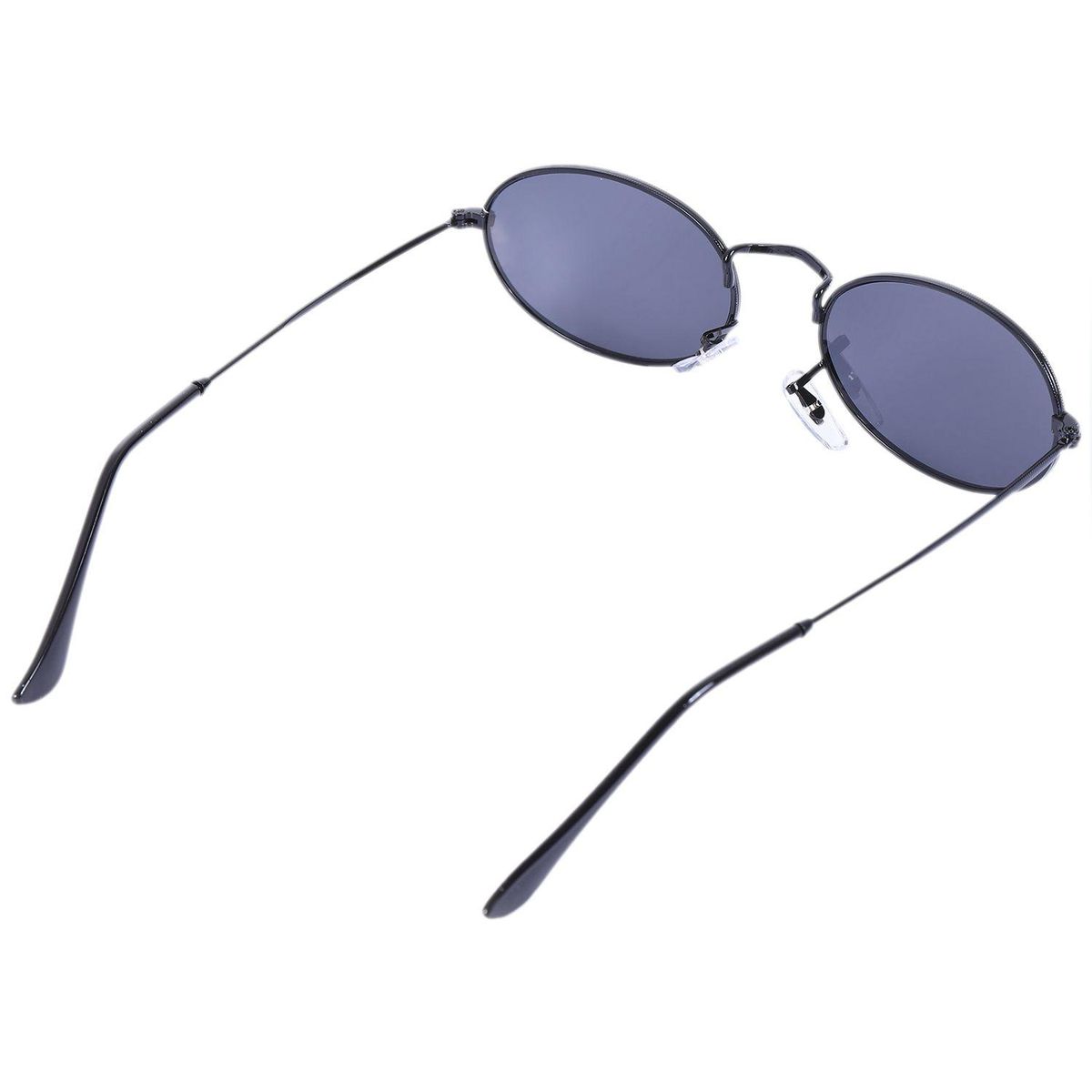 Oval Sunglasses Men Women Vintage Male Female Retro Sun Glasses Round Eyewear S8006 Black frame Black