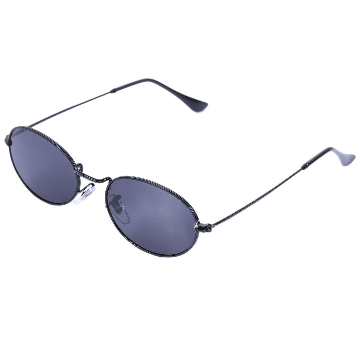 Oval Sunglasses Men Women Vintage Male Female Retro Sun Glasses Round Eyewear S8006 Black frame Black