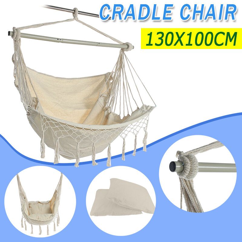Garden Camping Swing Hammock Canvas Bed Lightweight Outdoor Travel Hang Chair 1pc Chair