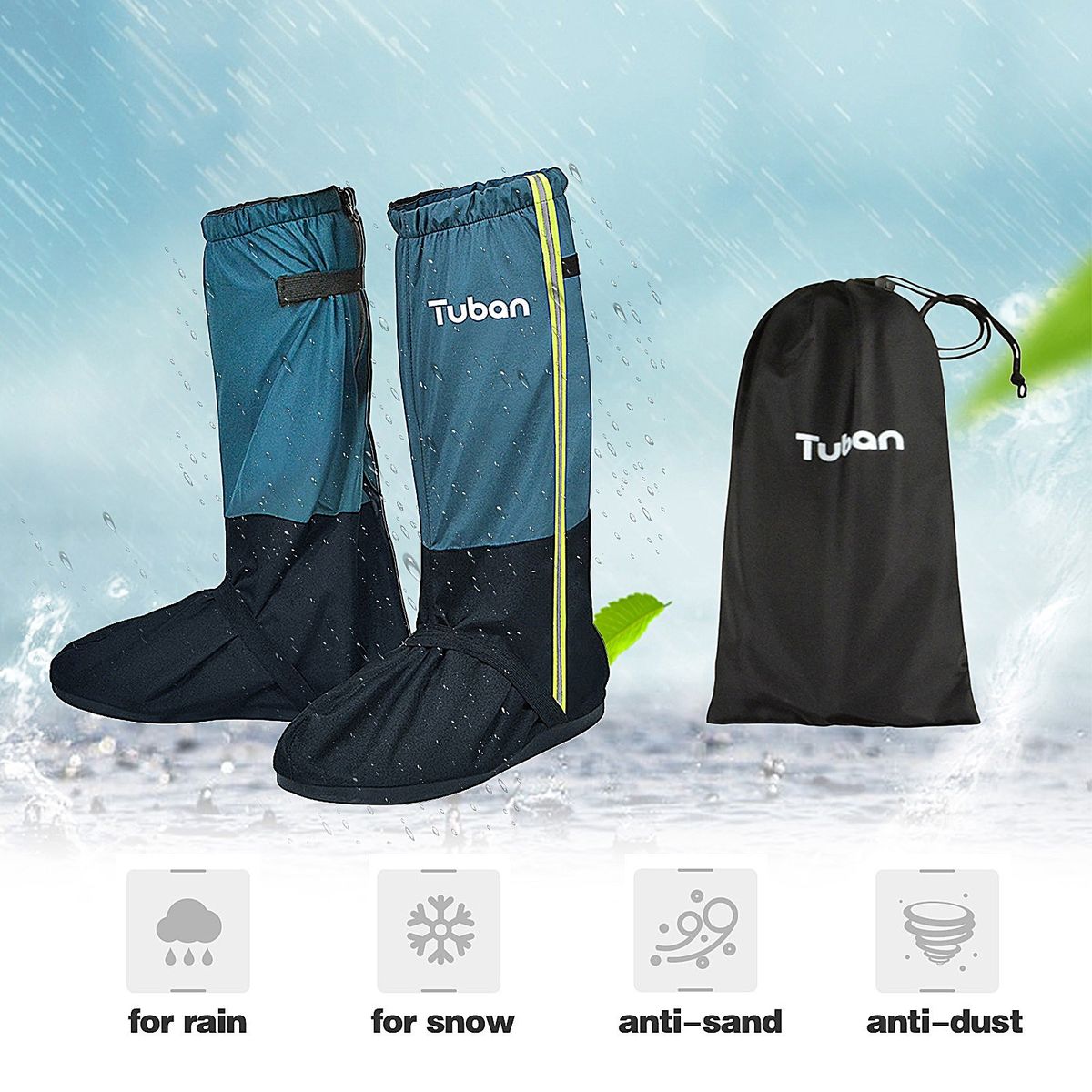 Waterproof Rain Boot Shoes Cover Lightweight Reusable Snow