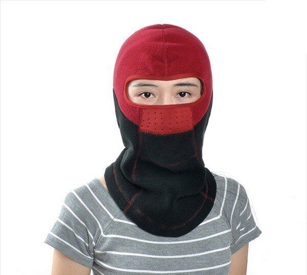 Fleece Thermal Sports Motorcycle Bike Balaclava Ski Face Hood Hat UK Rosered (Rose)