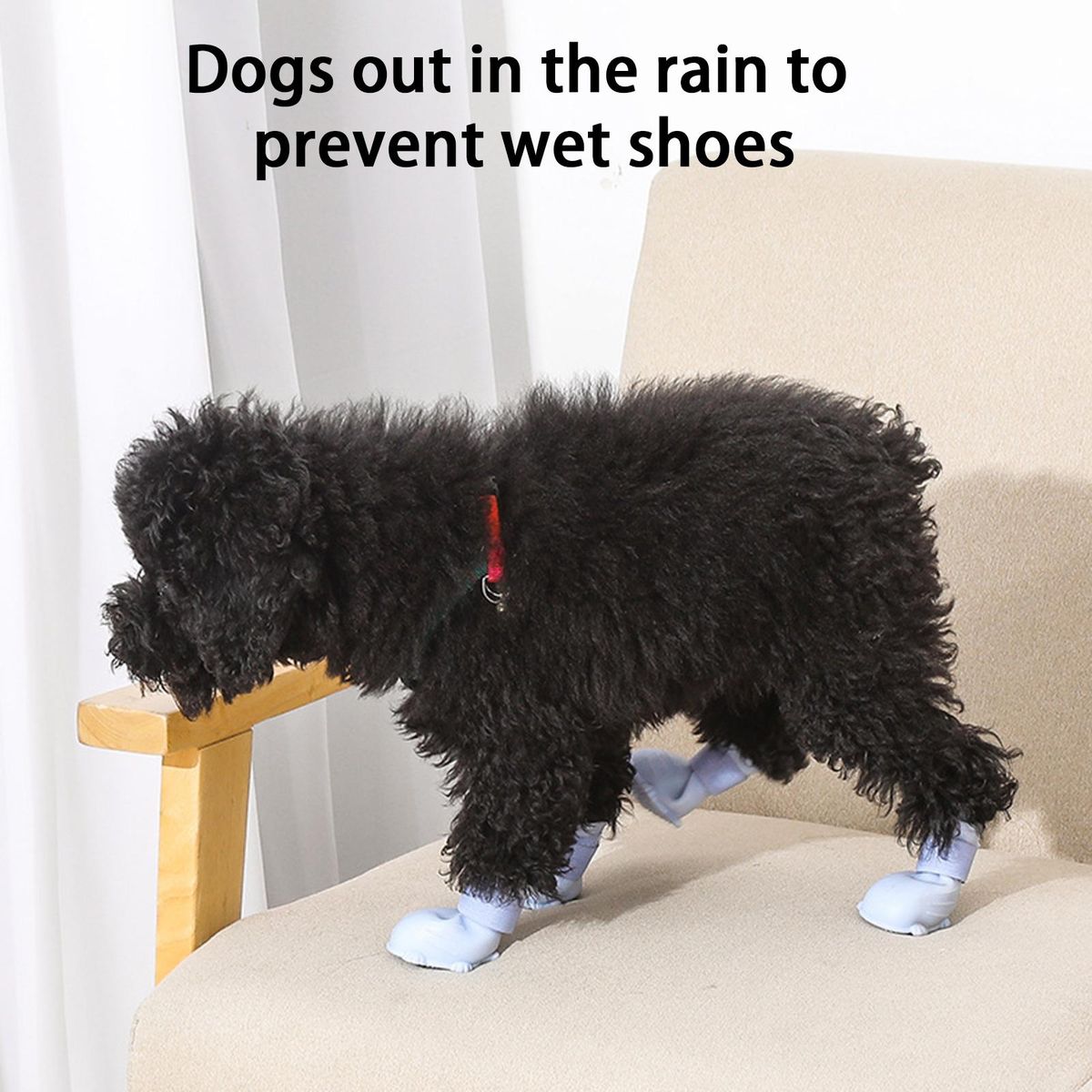 4Pcs Pet Foot Covers Pet Dog Cat Paw Protector Shoes Outdoor Shoes Purple