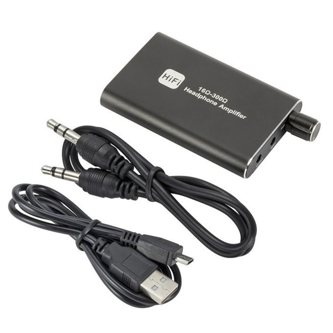 Hi-Fi Headphone Amplifier Portable Headphone Amplifier 3.5mm Amplifier-black-10cm