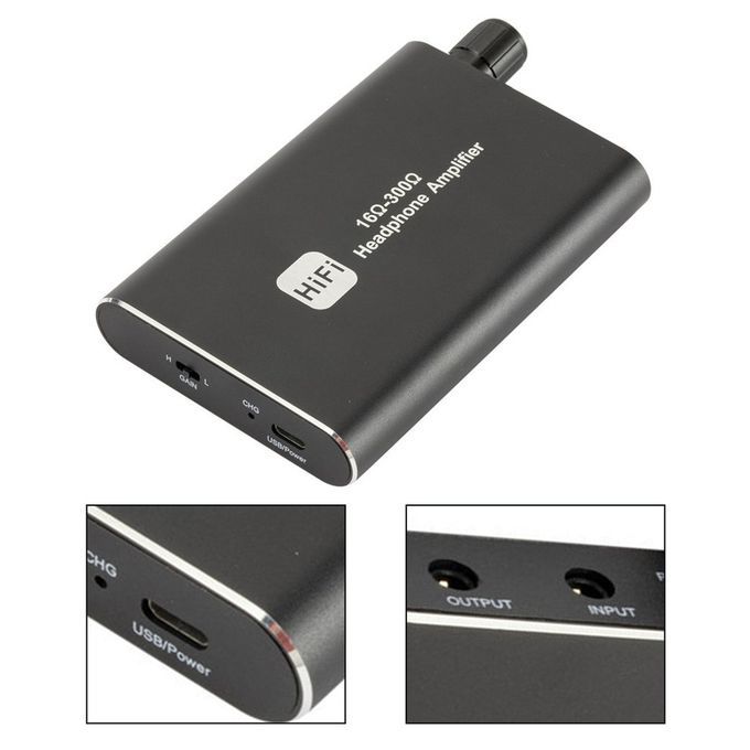 Hi-Fi Headphone Amplifier Portable Headphone Amplifier 3.5mm Amplifier-black-10cm
