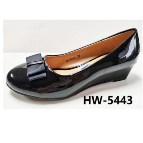 Leather Mid Wedge Ladies Office Shoe