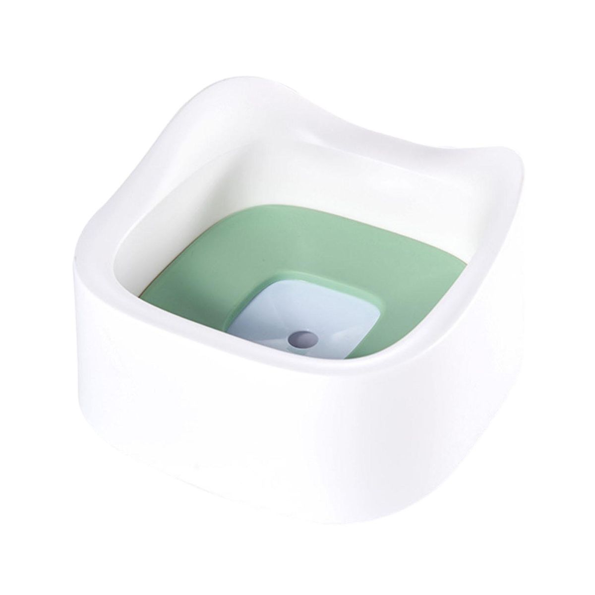 Waterproof Dog Bowl Hydroguard Pet Floating Bowl Slow Drinking No Wet Green