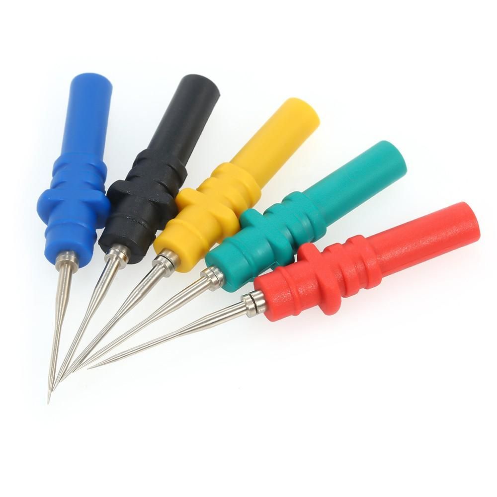 5pcs Oscilloscope Probe Pins Set Upgraded Version HT307 Automotive Test Accessories Back Pinning Probes Handheld Oscilloscope Probe Needle Oscilloscope Accessories